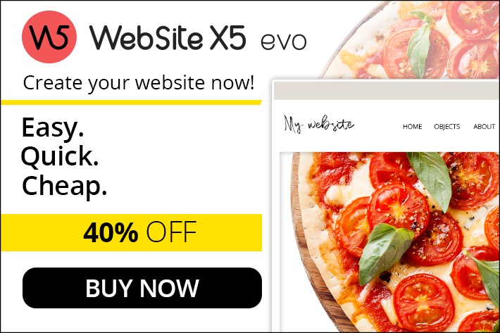 WebSite X5 Evo: the smart website builder – 40% off

