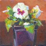 Pansy without Peachstill life, oil on canvas,6x6,price$200 - Posted on Monday, February 2, 2015 by Joy Olney