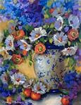 New Video and Joyful Blooms Orange Ranunculus - Flower Paintings by Nancy Medina Art - Posted on Sunday, November 9, 2014 by Nancy Medina