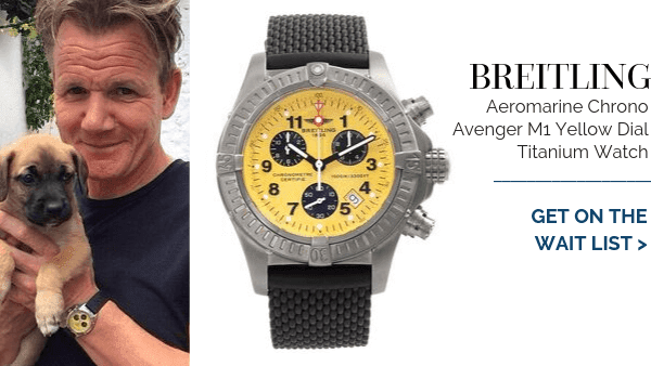 gordon ramsay yellow breitling watch