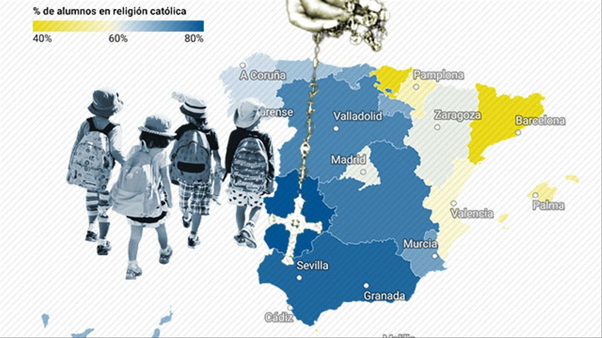 España paga una factura récord por las clases de Religión a pesar del descenso de alumnos