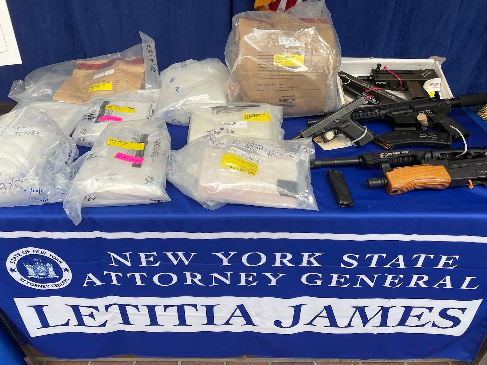 Two year drug trafficking investigation in Finger Lakes nets 48 arrests, 19 illegal firearms, and 0K in cash: Drugs seized worth M