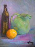 Small Still Life, Daily Painting, Small Oil Painting, Lemon Still Life, "A Classic Set-Up" by Carol - Posted on Friday, January 23, 2015 by Carol Schiff