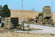 Iron Dome Missile Defense System protecting parts of southern Israel.