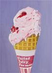 Strawberry Ice Cream Cone - Posted on Wednesday, March 11, 2015 by Linda McCoy