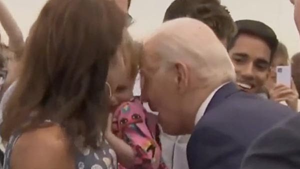Watch: Biden Creepily Sniffs Baby in Finland, Baby Tries to Escape