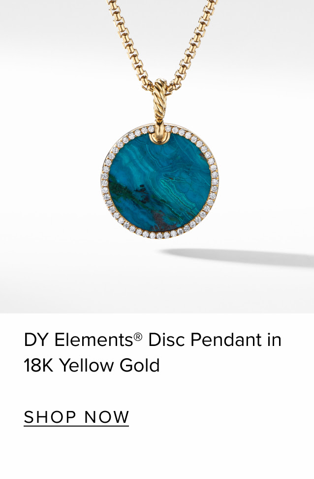 Limited DY Elements® Disc Pendant in 18K Yellow Gold  SHOP NOW