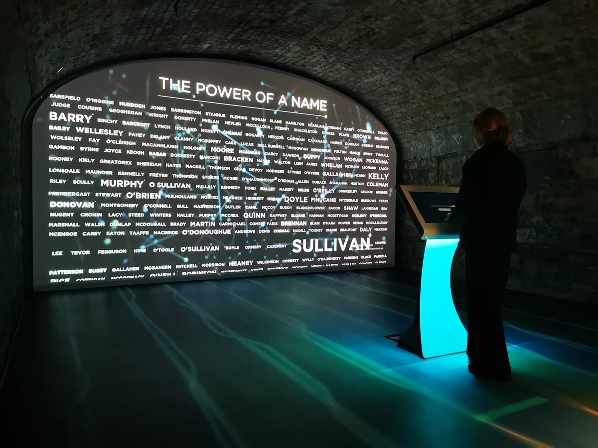 EPIC The Irish Emigration Museum Power of a Name exhibition - Ella Robers enters her family members details