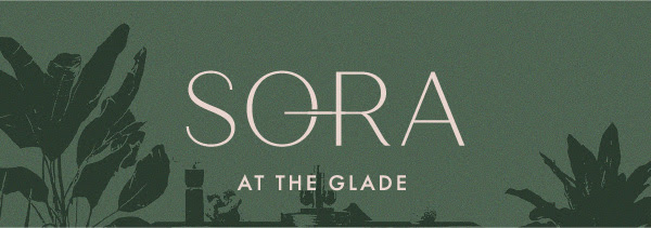 Sora at the Glade logo and background