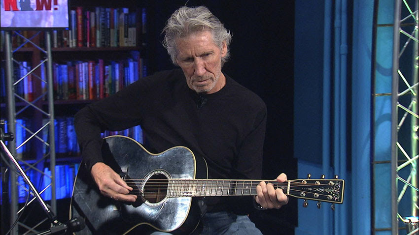 Roger Waters performing live at Democracy Now!