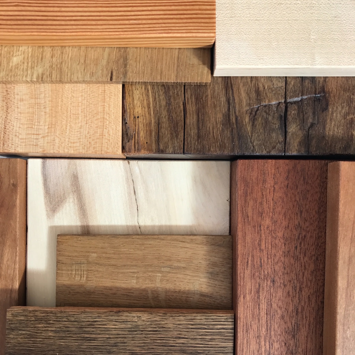 different species of wood finished with Livos 