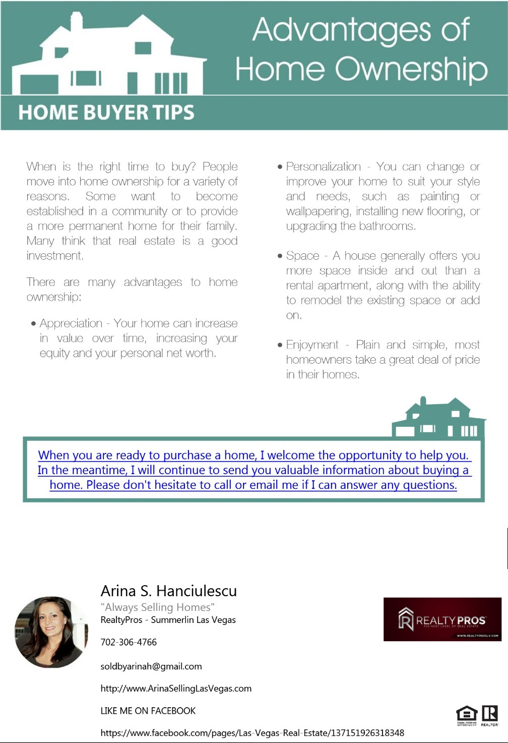 Advantages of Home Ownership