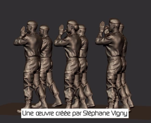 mémorial en hommage aux soldats morts pour la France en opérations extérieures Maquette+OPEX