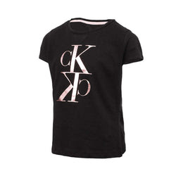 Calvin Klein Big Girl's Mirror Monogram Logo Tee