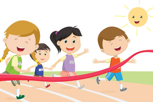 383 Asian Kids Run Race Illustrations & Clip Art - iStock