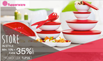 Min 10% off + Extra 35% off on Tupperware Products