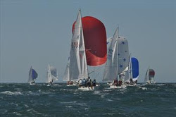 J/24s sailing European Championship off Crouesty de Arzon, France
