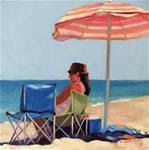 "Stripy Pink"--Series Painting of Beach Umbrella - Posted on Thursday, April 2, 2015 by Joanna Bingham