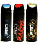 My Ego (Race, Dark Chocolate, Shutter) Men Deodorants 200ml Each Pack of 3)