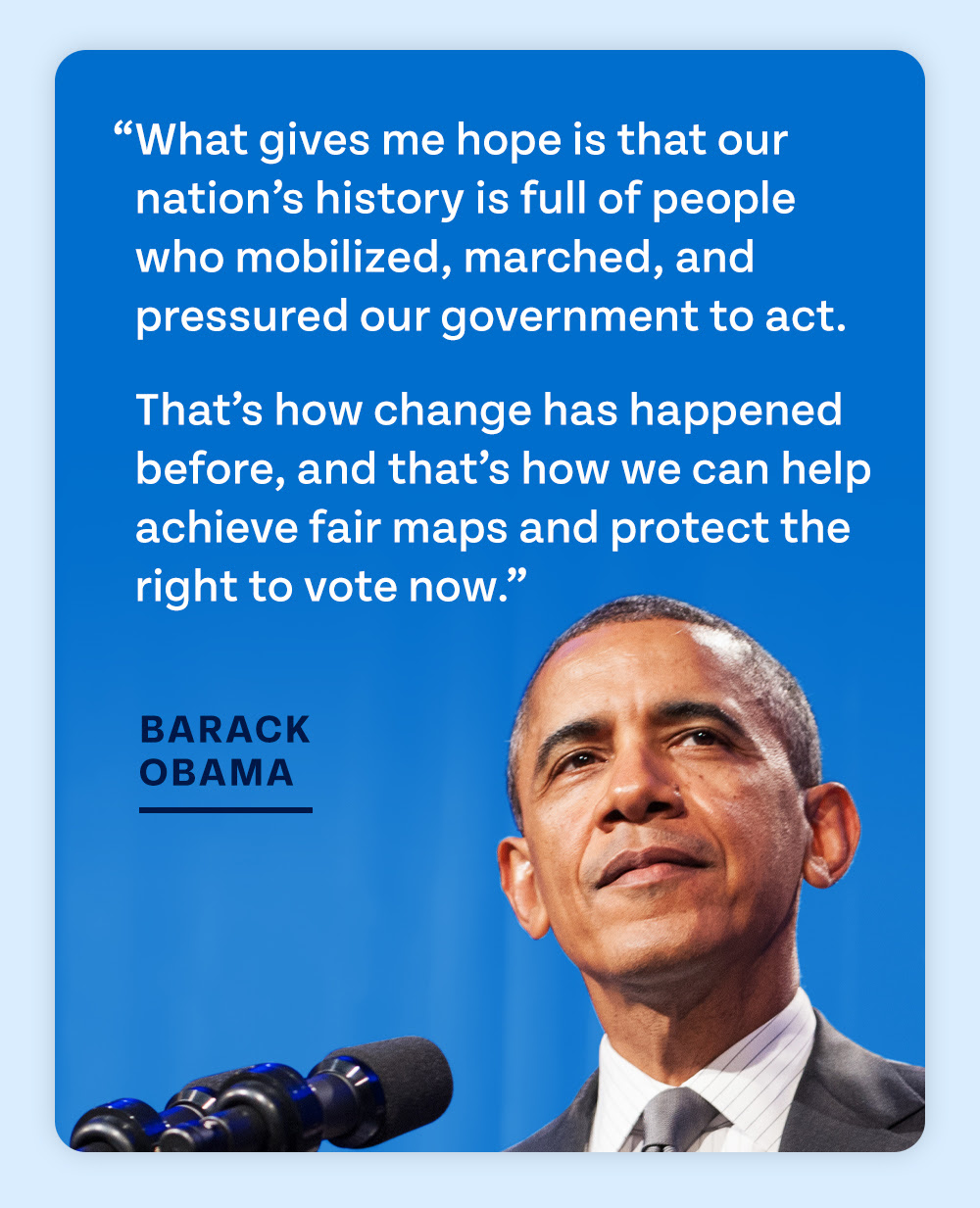 Recent quote from President Obama