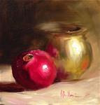 Brass Pot and Pomegranate - Posted on Saturday, January 10, 2015 by Dorothy Woolbright