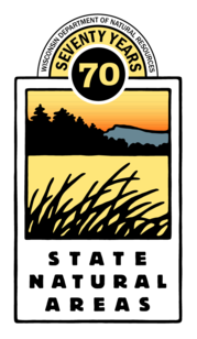 wisconsin department of natural resources state natural areas 70th anniversary logo