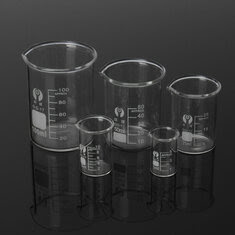 5Pcs Graduated Borosilicate Glass Beaker Measuring