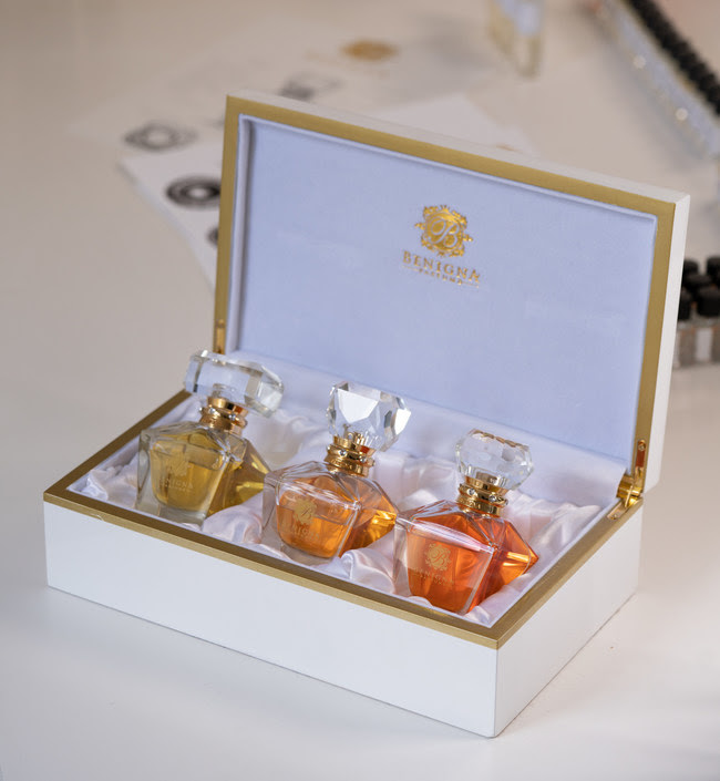 Benigna Parfums Collection Set, gender-neutral exquisite Perfumes (PRNewsfoto/Benigna Parfums)