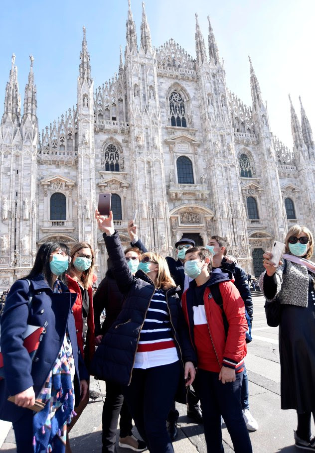Tourists in Milan