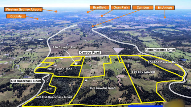 Suburb aspirations: the 360 hectares of land on Cawdor Road was bought by Zhaohua Ma for $47 million in August.