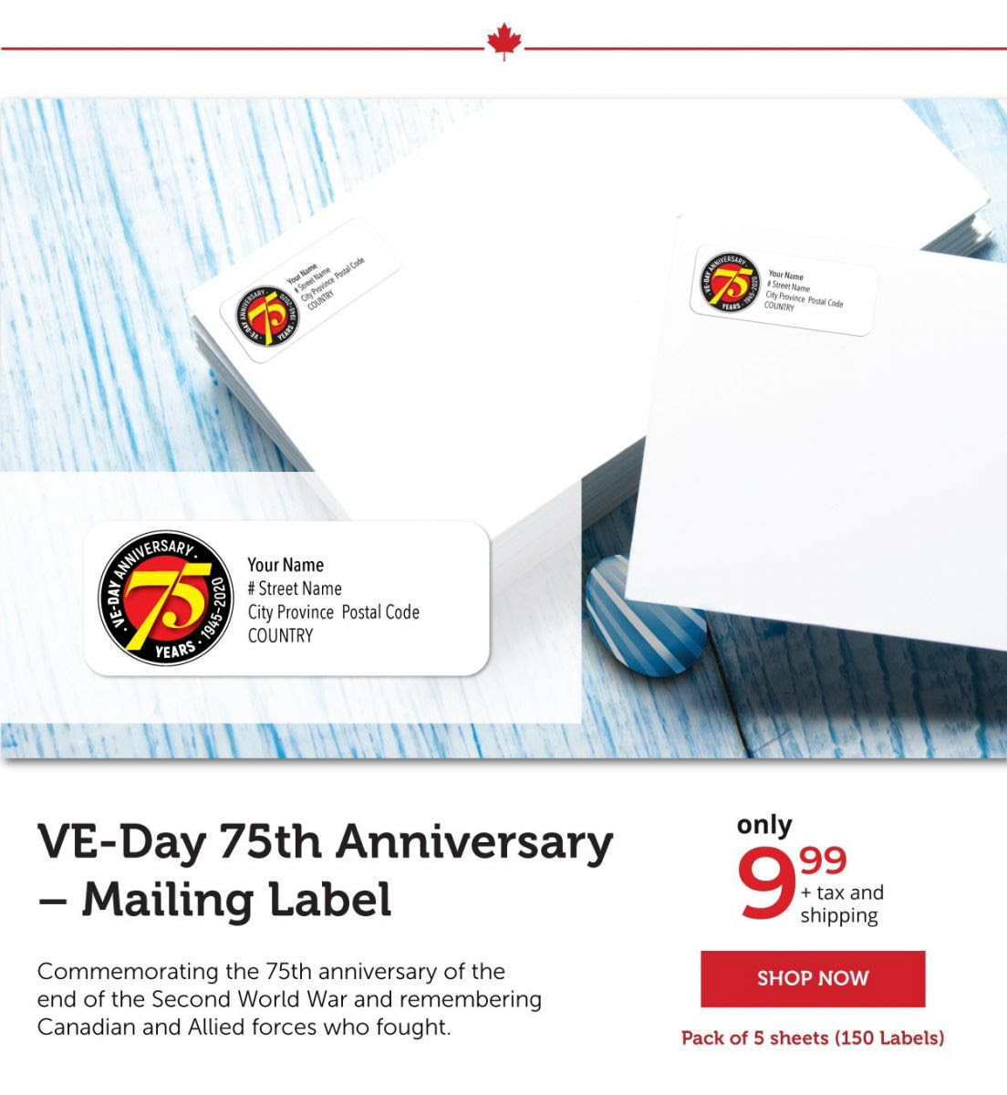 VE-Day Mailing Labels