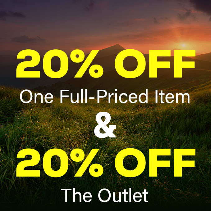 20% Off 1 Full-Priced Item & 20% Off The Outlet