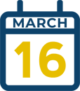 March 16 Calendar Icon