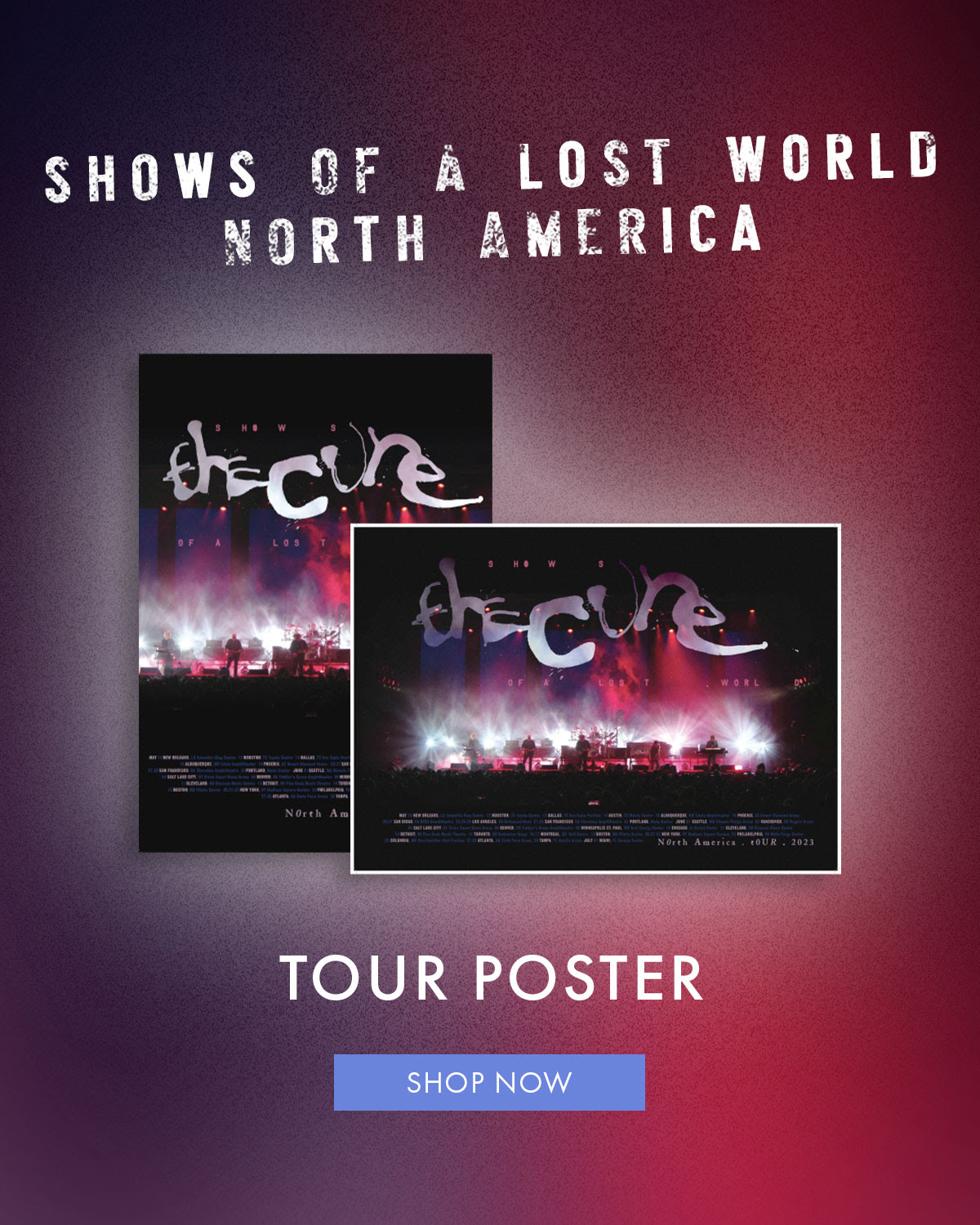 The Cure Store North American Tour Poster Shop Now! • WithGuitars