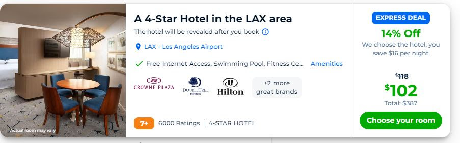 Hotel deal on Priceline.com