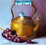 Copper teapot with grapes - Posted on Monday, January 26, 2015 by Dipali Rabadiya