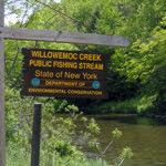 Willowemoc Creek Public Fishing Stream sign