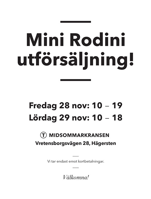 Mini Rodini Utförsäljning 2014