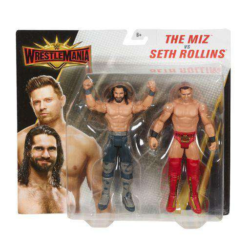 Image of WWE Wrestlemania 2 Pack - Seth Rollins vs. The Miz Action Figures