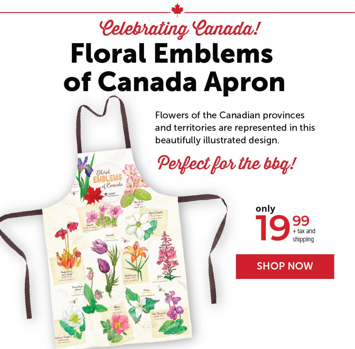 Floral Emblems apron Only $19.99
