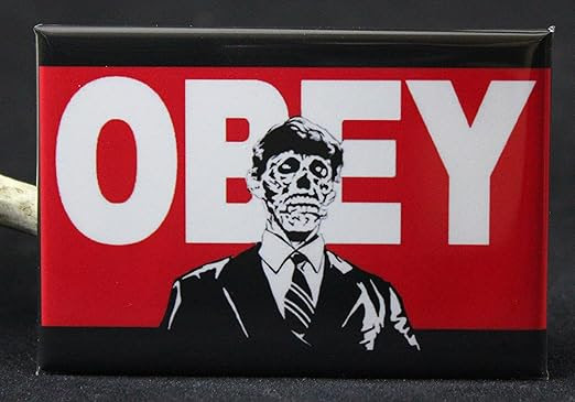 Amazon.com: Obey Refrigerator Magnet. They Live (Red / Black ...