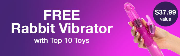 FREE $37.99 Lovehoney Jessica Rabbit 10 Function Slimline Rabbit Vibrator with Top 10 Toys (Adult)