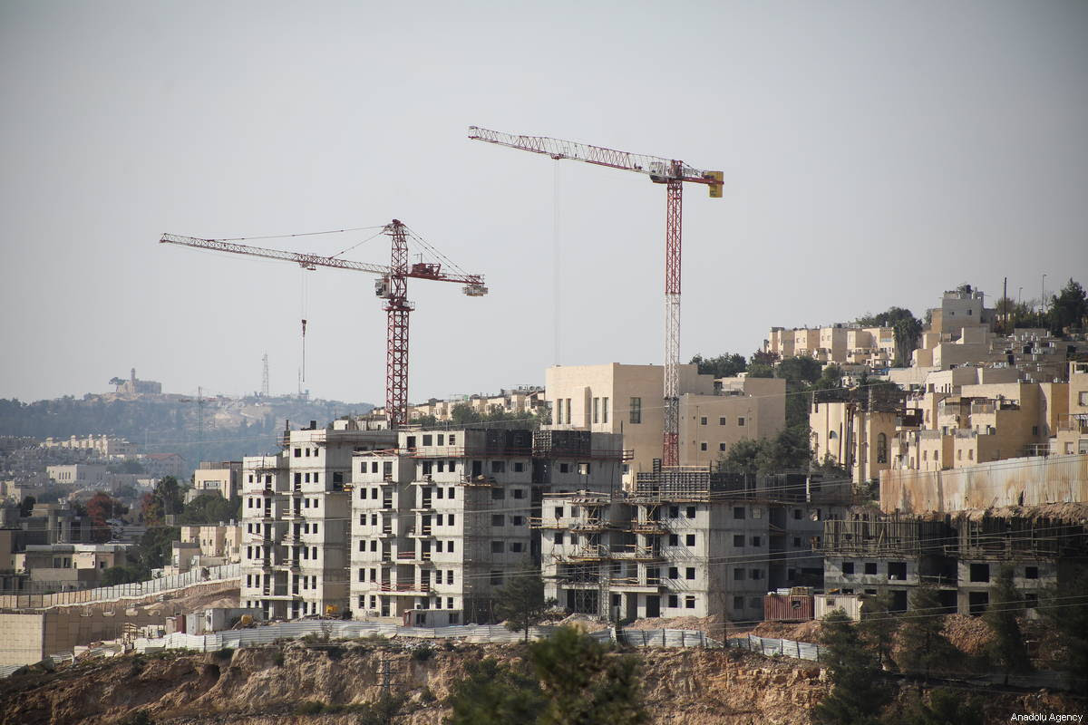 A view of construction works in Ramot, a Jewish settlement in East Jerusalem on October 04, 2018. ( Mostafa Alkharouf - Anadolu Agency )