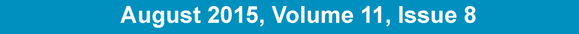 August 2015 Vol. 11 Issue 8
