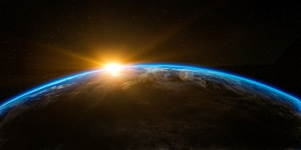 Outer Earth Globe Rise Sunrise Sun Space World