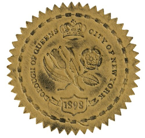 Seal of the Borough of Queens, NYC Municipal Library vertical files.