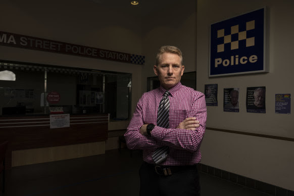 Detective Inspector Brad Phelps at Queensland Police Headquarters.