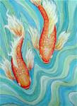 Koi Twins - Posted on Tuesday, December 16, 2014 by Ande Hall