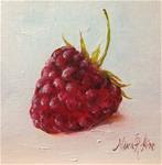 Raspberry. Oil on canvas 6x6 inches - Posted on Sunday, February 15, 2015 by Nina R. Aide