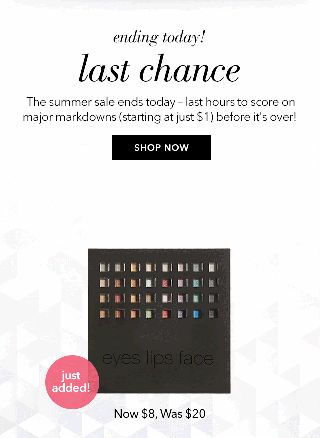 ending today! last chance